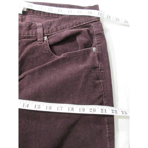 Calvin Klein Jeans women's corduroy pants, maroon burgundy‎ 12 - Picture 8 of 11